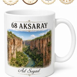 Aksaray Plakalı Ihlara Vadisi Kanyon Manzaralı Hediye Çay Kupası Bardak