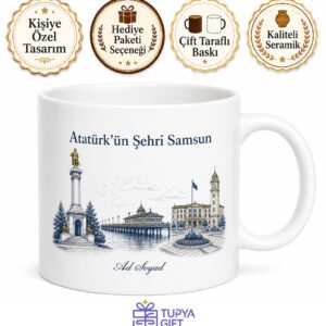 Samsun İlkadım Onur Anıtı Tütün İskelesi Cumhuriyet Meydanı Atatürk Şehri Çay Kupası Hediye