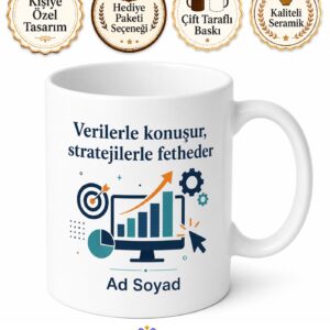 Dijital Pazarlama Dehası Zeka Kupası Tıklama Maliyeti Baskılı Kupa Bardak Hediye