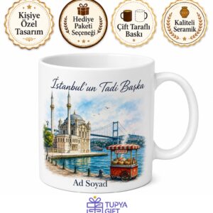 Ortaköy Kumpiri Ve Boğaz Köprüsü Manzarası İstanbul Hatırası Kupa Bardak Hediye