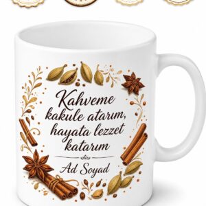Kakuleli Türk Kahvesi Yapanlara Baharatlı Kahve Kupa Bardak Hediye