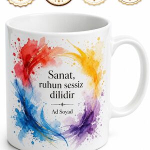 Dünya Sanat Günü Renklerle Duyguları Anlatanlara Özel Tasarım Kupa Bardak Hediye