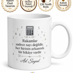 Hesap Kitap Ustası Mali Müşavir İsim Yazılı Kahve Kupası Hediye Bardak