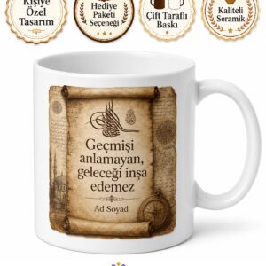 Tarihçiye Hediye Eski Metinler İmparatorluk Çöküşü Arşiv Belgeleri Geçmişin İzleri Kupa Bardak