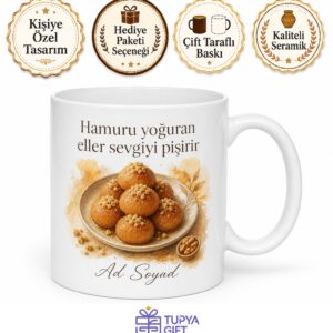 Kemalpaşa Tatlısı Yapanlara Cevizli Kemalpaşa Kupa Bardak Hediye