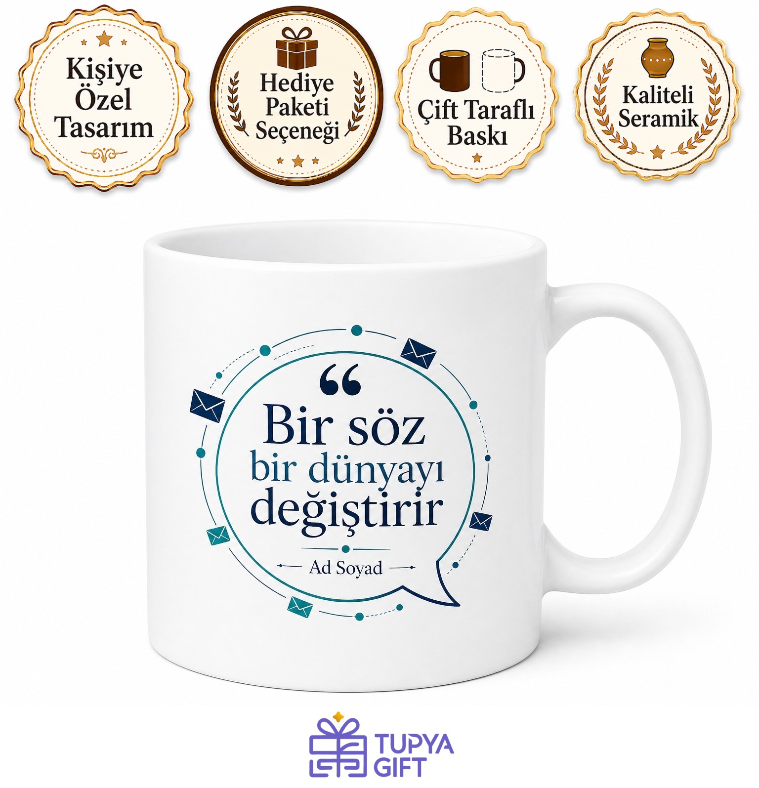 Dünya İletişim Günü Sözlerin Mesajların Gücüne İnananlara Hediye Kupa Bardak