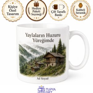 Kastamonu Araç İğdir Yaylası Ahşap Evler Karadeniz Ruhu Kupa Bardak Hediye