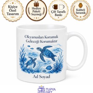 Dünya Okyanus Günü Derin Mavilikleri Koruyanlara Kupa Bardak Hediye