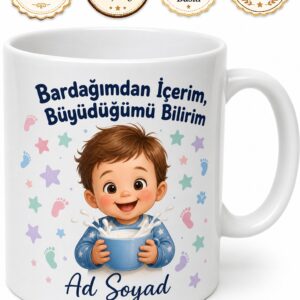 Biberon Bıraktıranlara Bardaktan İçme Büyüme Aşaması Süt Saati Kupa Hediye