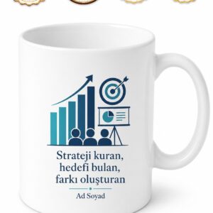 Pazarlamacı Satış Grafiği Hedef Kitle Sunum Dosyası Kupa Bardak Hediye