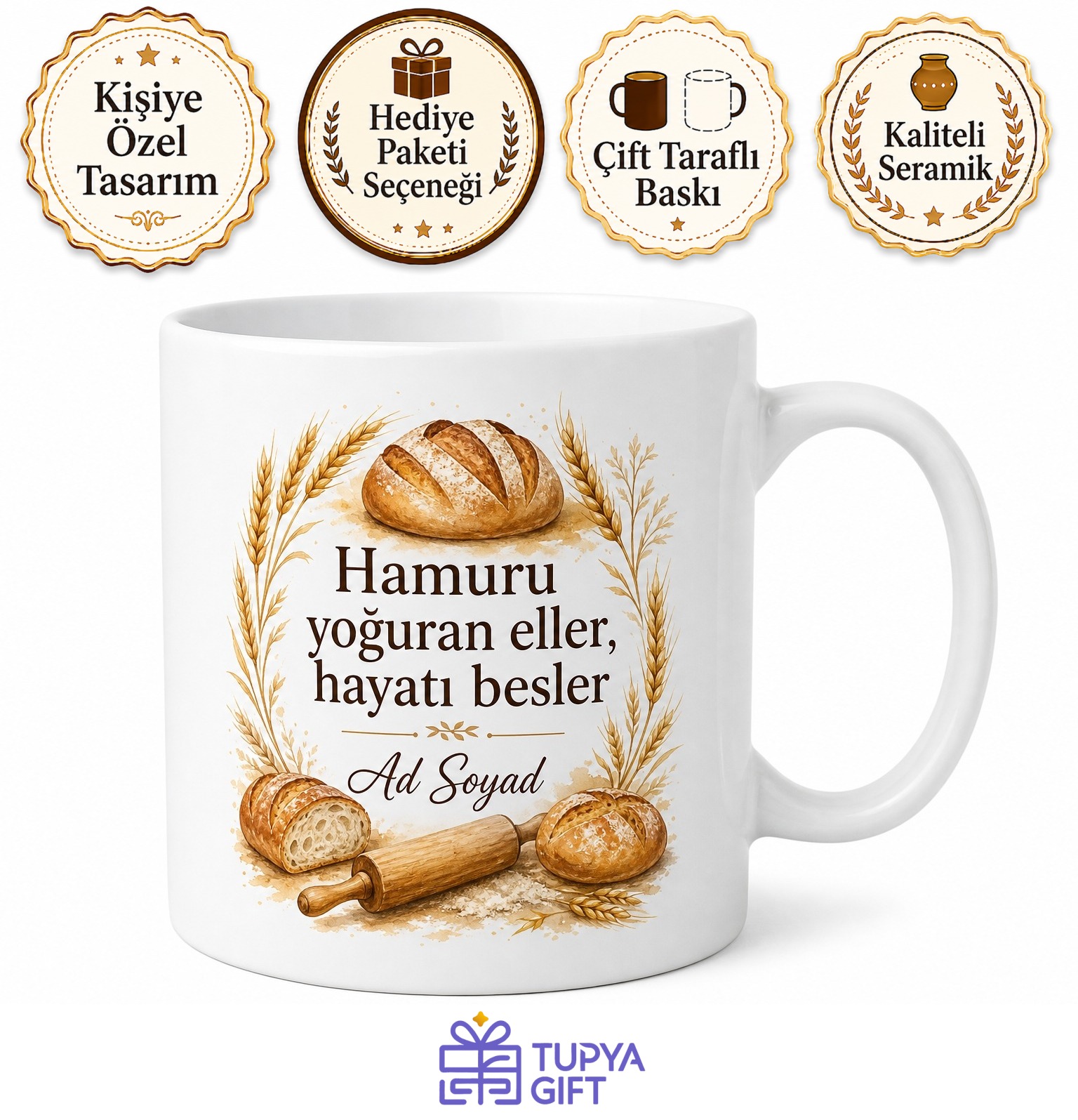 Dünya Fırıncılar Günü Hediye Kupa Sıcacık Ekmek Kokusuyla Uyandıranlara Bardak