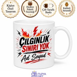 Çılgın Arkadaşa Adrenalin Bağımlısı Çılgınlık Sınırı Yok Kupası Hediye Bardak