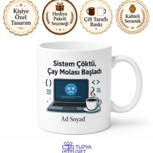 Sistem Çöktü Diyerek Dinlenen IT Uzmanı Çay Kupası Hediye Bardak