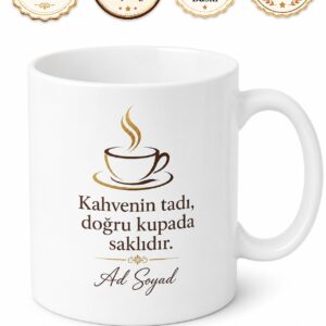 Karton Bardakta Kahve İçmeyi Sevmeyenlere Kendi Kupam Şıklığı Hediye Kupa Bardak