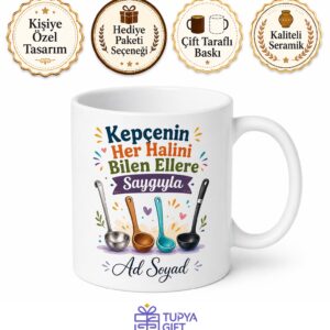 Kepçe Kullananlara Özel Baskılı Kupa Bardak Kepçe Temalı Komik Hediye Mug