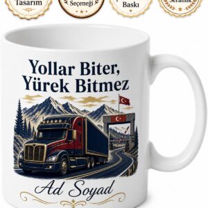 Tır Şoförüne Hediye Gümrük Kapısı Takograf Sınır Geçişi Yolların Emektarı Kupa Bardak