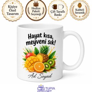 Meyve Suyu Sıkanlara Enerji Patlaması Tropikal Renkli Kupa Bardak Hediye