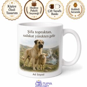 Sivas Kangal Köpeği Çiftliği Balıklı Kaplıca Şifa Kangal Koyunu Temalı Kupa Bardak Hediye
