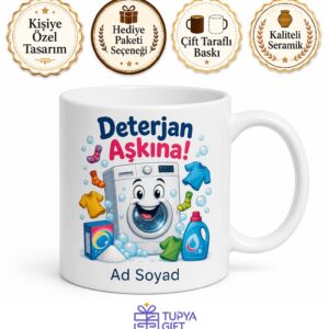 Çamaşır Makinesi Deterjanı Kullananlara Özel Tasarım Kupa Bardak Hediye