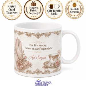 Dantel Eldiven Nostaljik Hanım İngiliz Çay Saati Aristokrat Ruhu Kupa Bardak Hediye