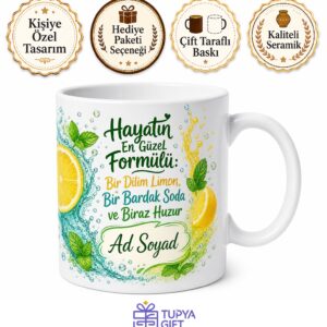Soda Kullananlara Meyveli Soda Maden Suyu Hazım Kolaylaştırıcı Hediye Kupa Bardak