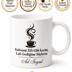 Kahvesini Koyu Sevenlere Zift Gibi Gerçek Tiryaki Kahve Kupası Hediye
