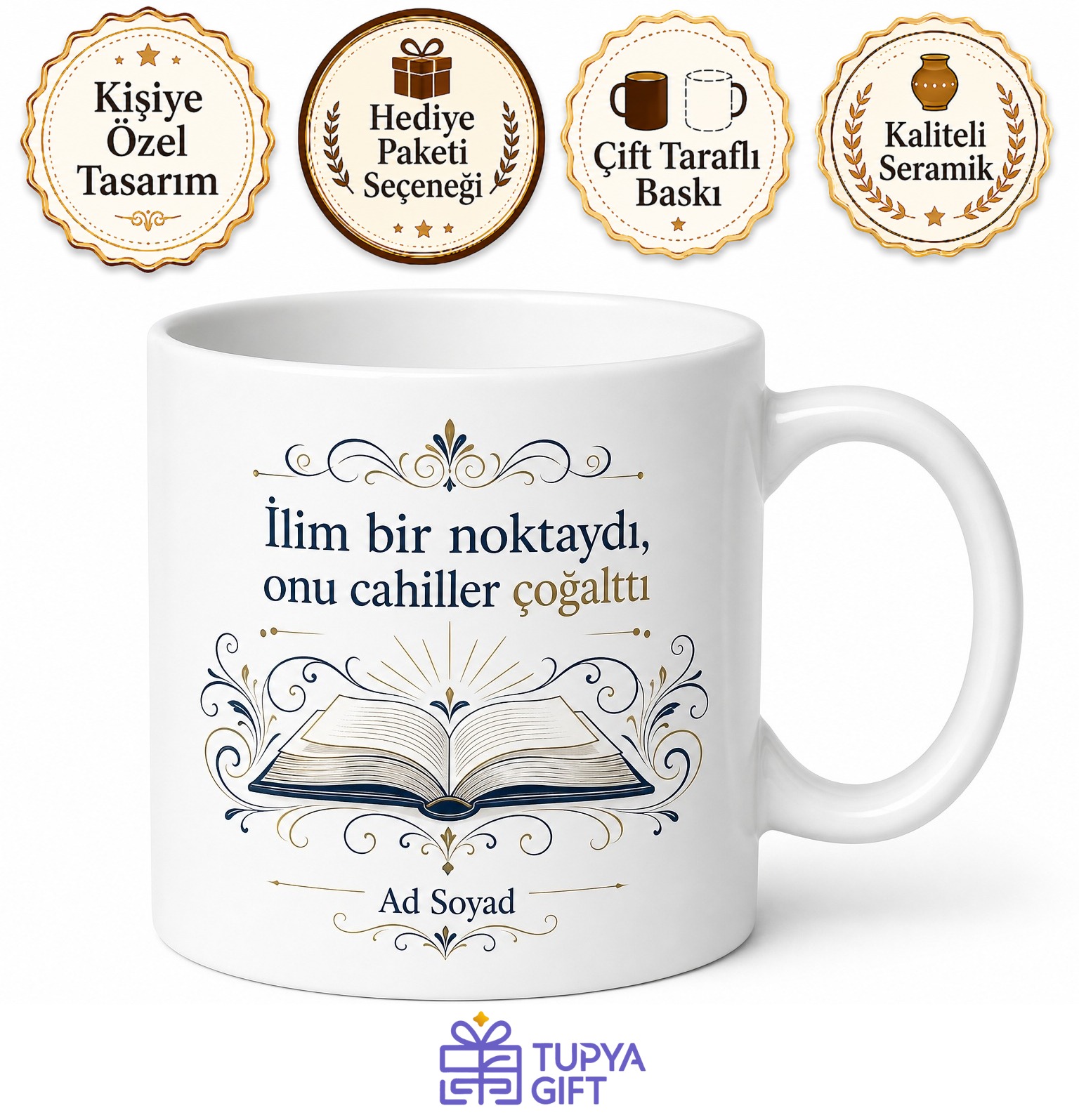 İlahiyatçıya Hediye Kutsal Metinler Dinler Tarihi İnanç Felsefesi Dini Metin Çevirisi Kupa Bardak
