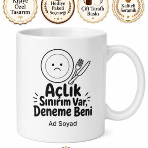 Aralıklı Oruç Esprili Motivasyon Kupası Intermittent Fasting Hediye Bardak