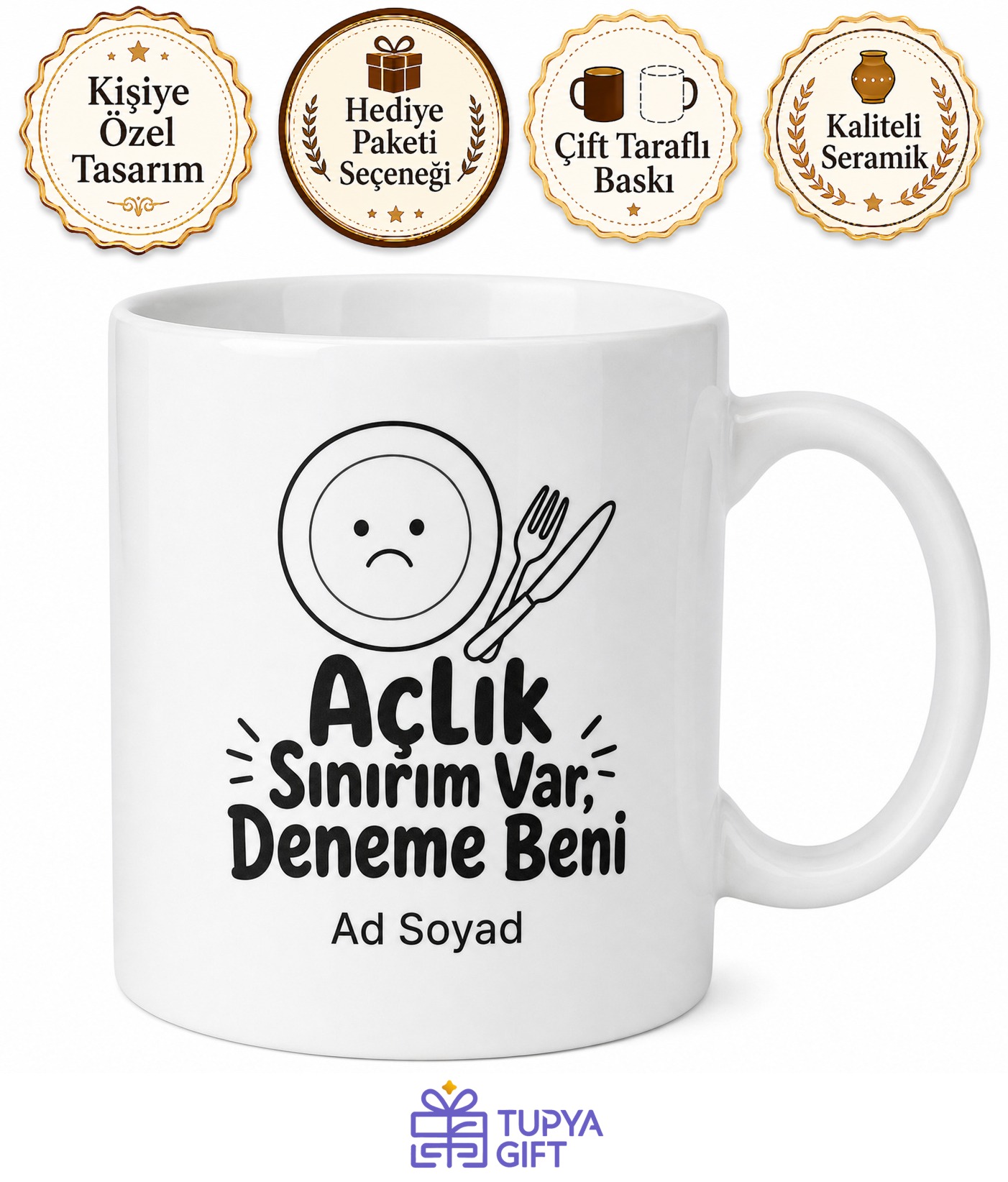 Aralıklı Oruç Esprili Motivasyon Kupası Intermittent Fasting Hediye Bardak