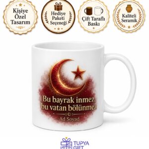 Ay Yıldız Parıldayan Gurur Kupa Milliyetçi Gençlere Özel Tasarım Hediye Bardak