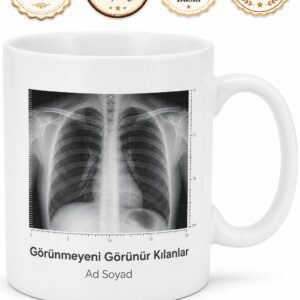 Röntgen Çektirenlere Röntgen Cihazı İskelet Görüntüsü Radyoloji Kupa Hediye Bardak