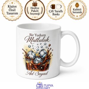 Kola İçenlere Buzlu Kola Asitli İçecek Kupa Bardak Hediye Porselen Mug