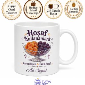 Hoşaf Kullananlara Kayısı Hoşafı Üzüm Hoşafı Pilav Yanı İçecek Kupa Bardak Hediye
