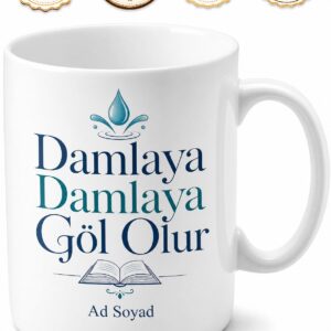 Damlaya Damlaya Göl Olur Tasarruf Kupası Deyimler Atasözleri Hediye Bardak