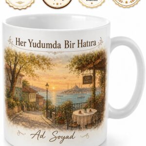 Bakırköy İncirli Sokakları Sahil Çay Bahçesi Nostaljisi Kupa Bardak Hediye