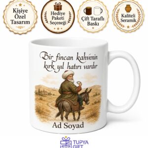 Konya Yunak Nasreddin Hoca Bozkır Kültürü Yöresel Yaşam Geleneksel Kahve Kupa Bardak Hediye