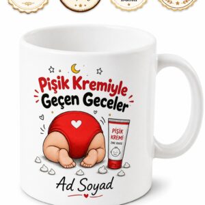 Pişik Kremi Sürenlere Kırmızı Popolar Çinko Oksit Pişik Önleyici Kupa Hediye