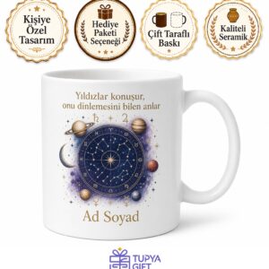 Astroloji Uzmanı Yıldız Haritası Gezegen Dizilimi Burç Yorumu Kupa Bardak Hediye