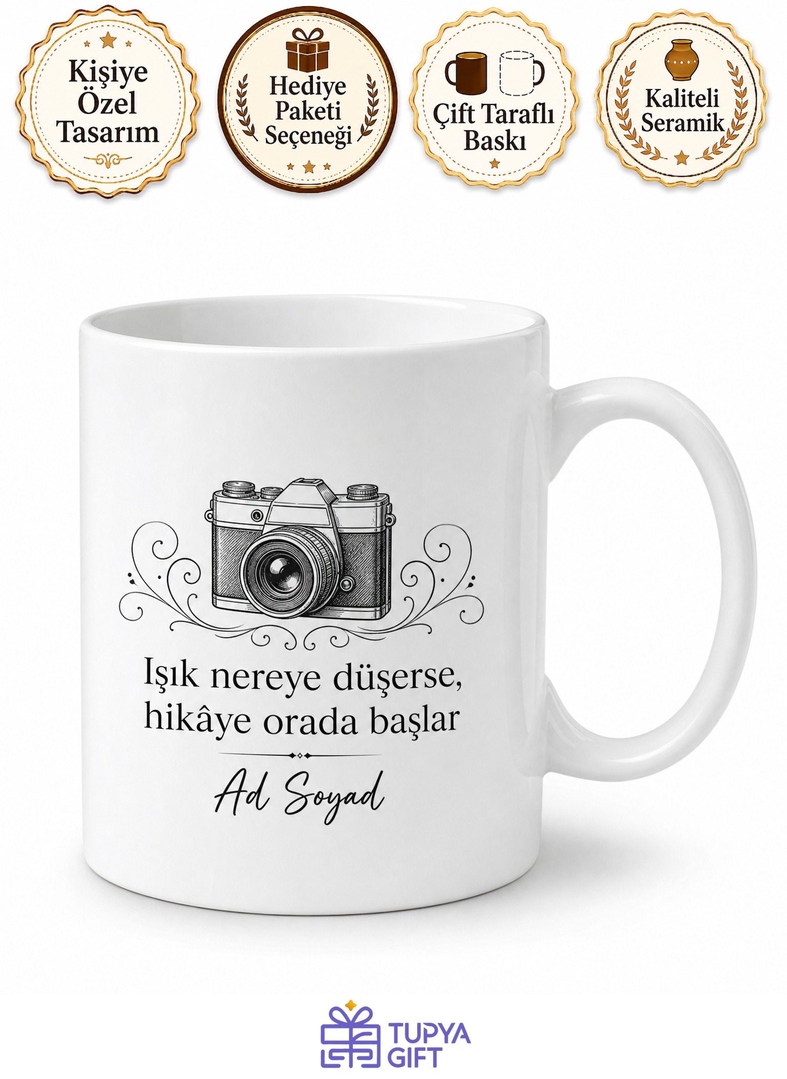 Objektifin Efendisi Fotoğrafçı Anı Yakalayan Çay Kupası Hediye Bardak