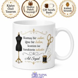 Kostüm Tasarımcısı Moda Dahisi Kahve Kupası Hediye Bardak Özel Tasarım