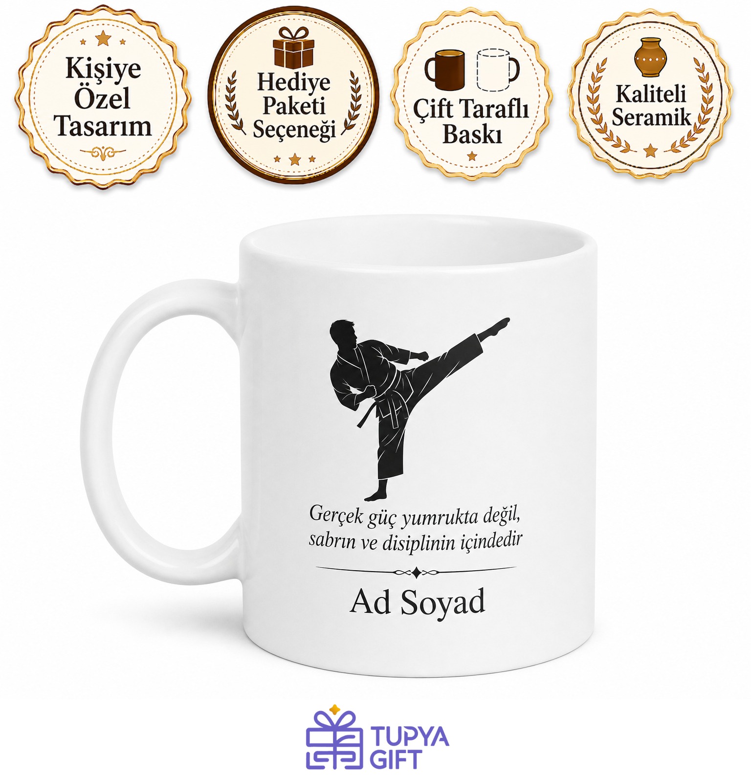 Savunma Sanatı Ustası Karate Eğitmeni Kahve Kupası Hediye Bardak
