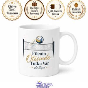 Filelerin Sultanı Voleybolcu Kahve Kupası Hediye Bardak Voleybol Kupa