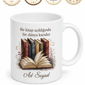 Arşivin Derinliklerindeki Kütüphaneci Çay Kupası Hediye Bardak Kupa