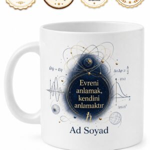 Kuantum Dünyasının Dahisi Fizikçi Kahve Kupası Özel Tasarım Hediye Bardak