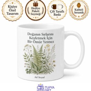 Bitkilerin Dünyasını Keşfeden Botanikçi Kahve Kupası Hediye Bardak
