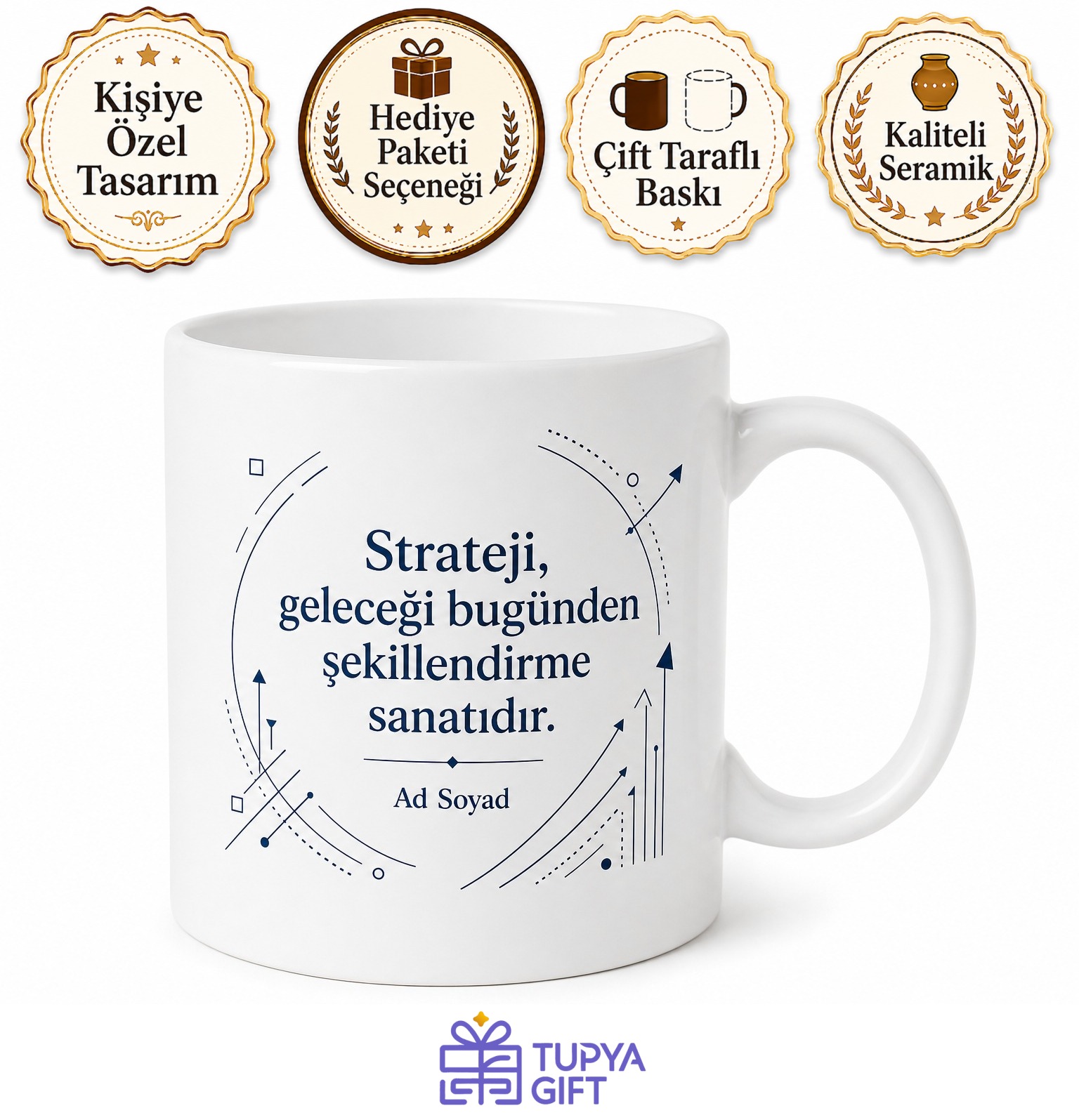 Stratejik Kararların Sahibi İş Geliştirme Uzmanı İsim Yazılı Kupa Bardak Hediye