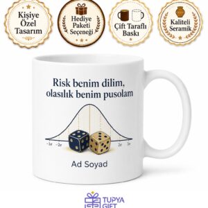 Riski Yöneten Aktüer Seramik Kupa Bardak Hediye Porselen Mug
