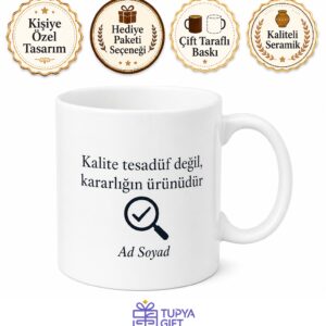 Kaliteyi Standart Yapan Kalite Kontrol Uzmanı Kahve Kupası Hediye Bardak