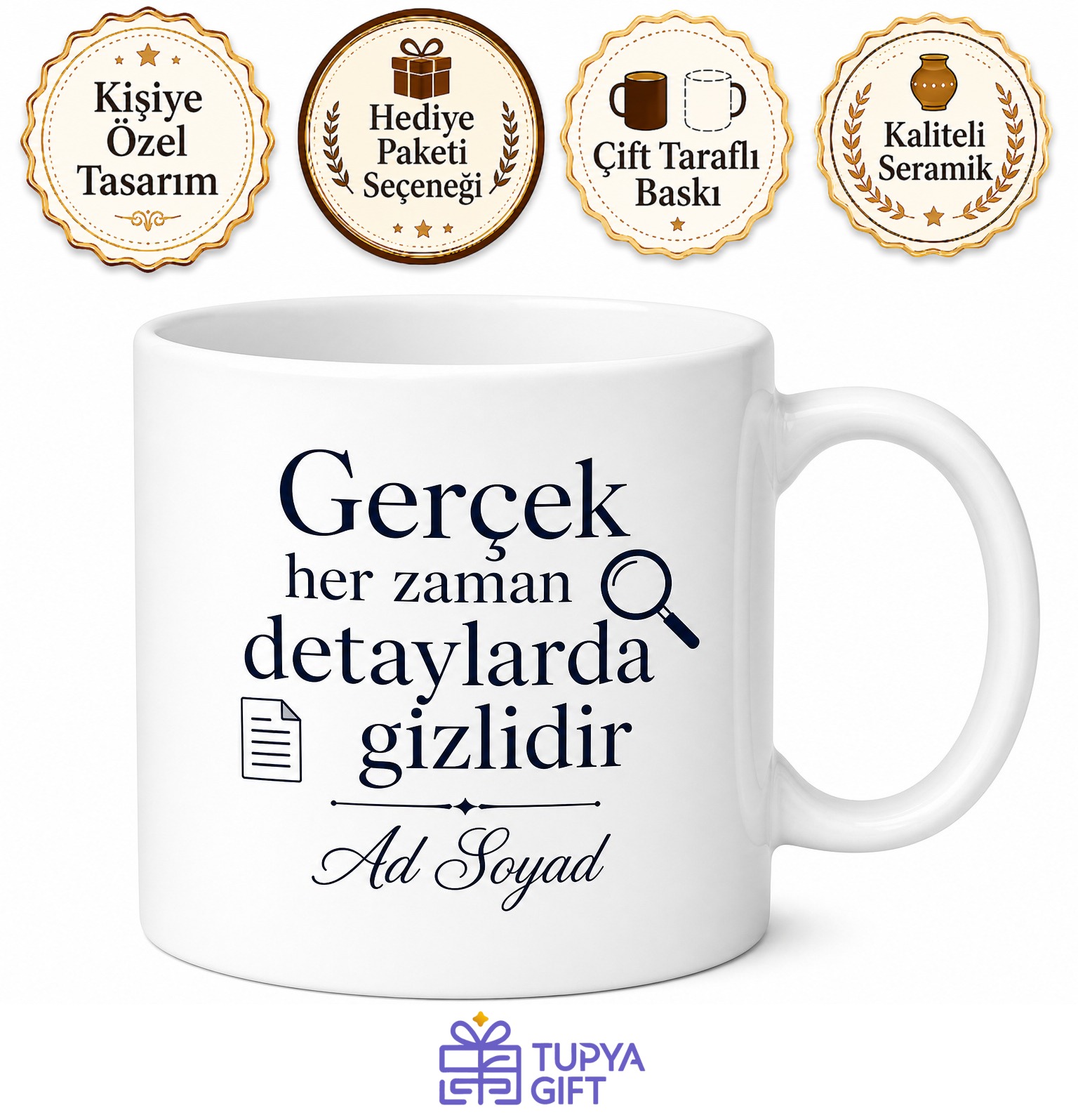Gözlem Becerisi Yüksek İş Müfettişi İsim Yazılı Kupa Bardak Hediye