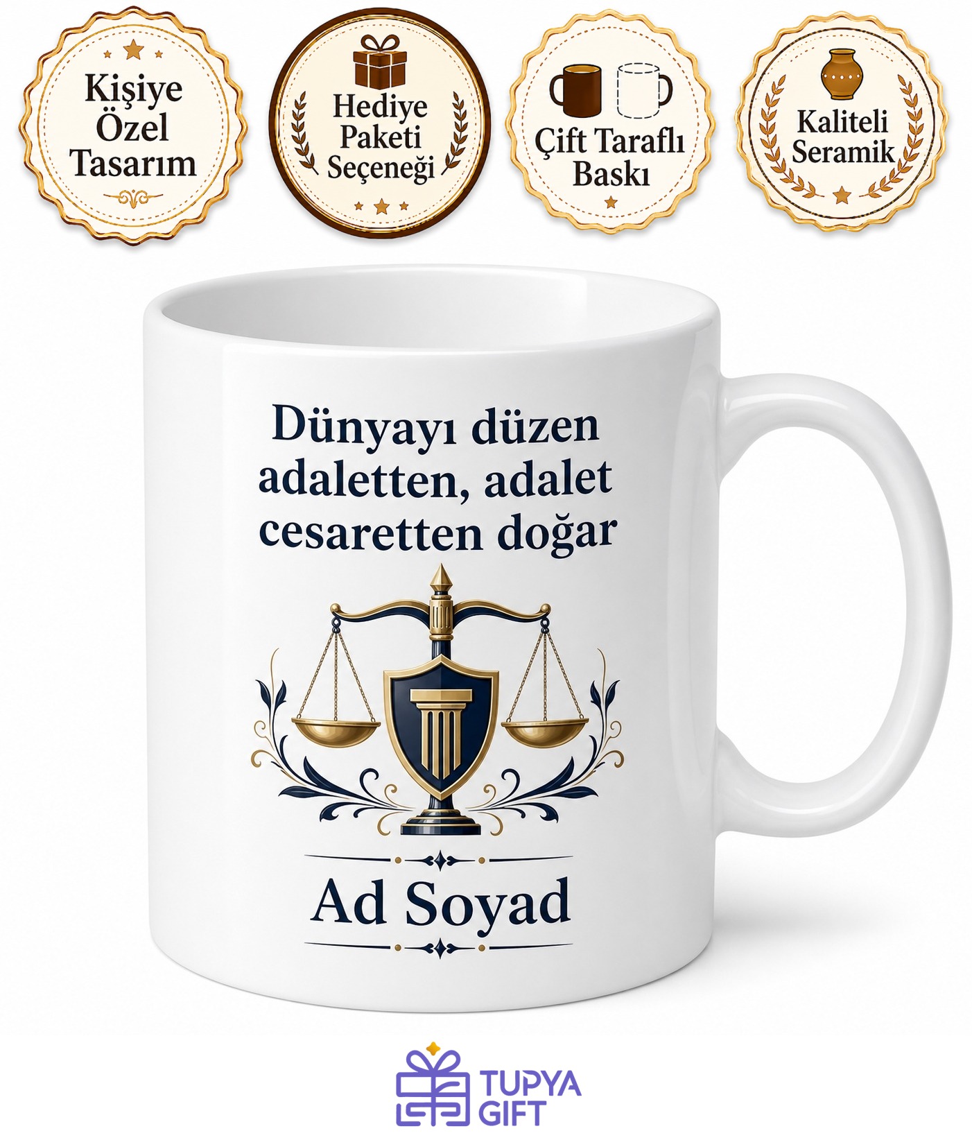 İnfaz Koruma Memuru İsme Özel Kupa Bardak Hediye